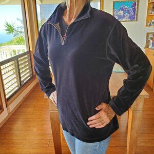 Velour Pullover Black